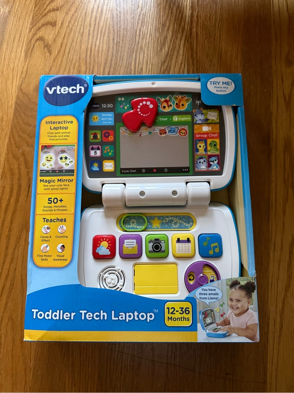 VTech Toddler Tech Laptop - White with Blue Accents